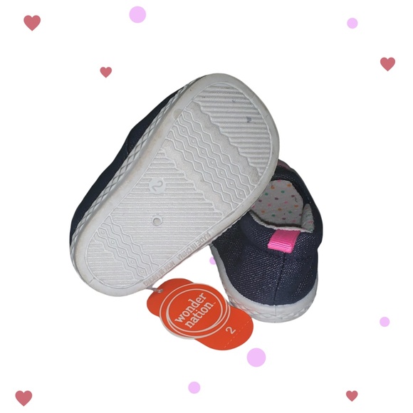 Baby Girl size 2 Denim Sparkle Shoes NWT - Picture 4 of 4